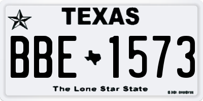 TX license plate BBE1573