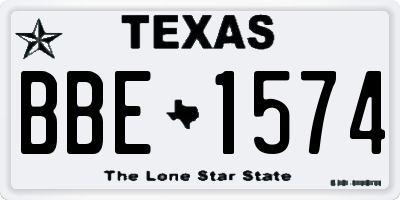 TX license plate BBE1574