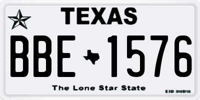 TX license plate BBE1576