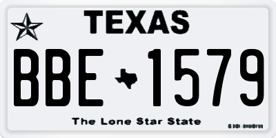 TX license plate BBE1579