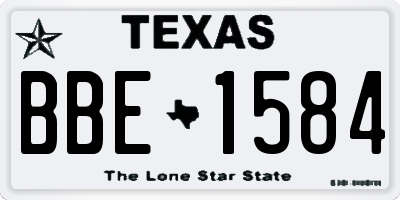 TX license plate BBE1584