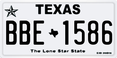 TX license plate BBE1586