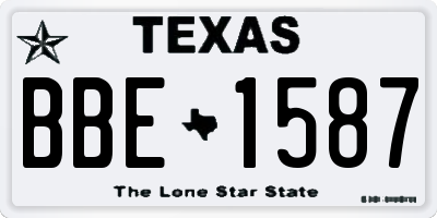 TX license plate BBE1587