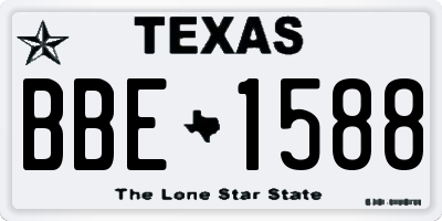 TX license plate BBE1588