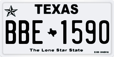 TX license plate BBE1590