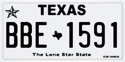 TX license plate BBE1591