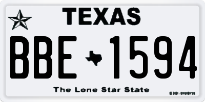 TX license plate BBE1594