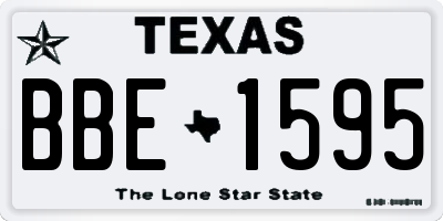 TX license plate BBE1595