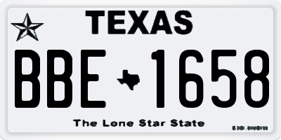 TX license plate BBE1658