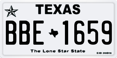 TX license plate BBE1659