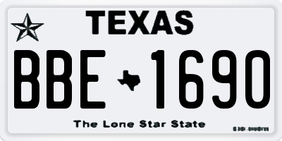 TX license plate BBE1690