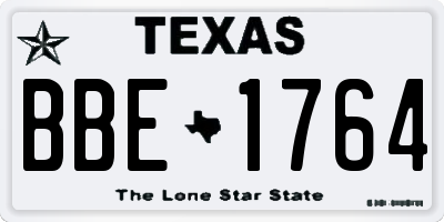 TX license plate BBE1764