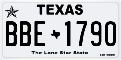 TX license plate BBE1790