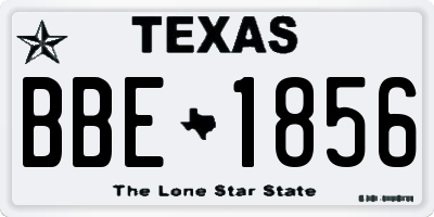 TX license plate BBE1856