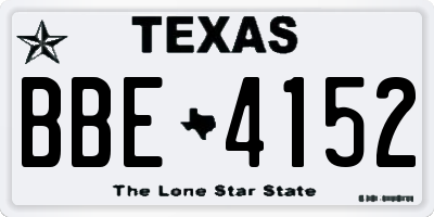 TX license plate BBE4152