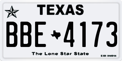 TX license plate BBE4173