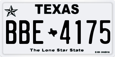 TX license plate BBE4175
