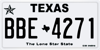 TX license plate BBE4271
