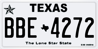 TX license plate BBE4272