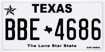 TX license plate BBE4686