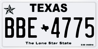 TX license plate BBE4775