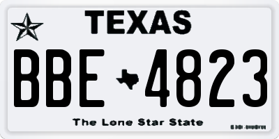 TX license plate BBE4823