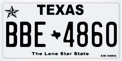 TX license plate BBE4860
