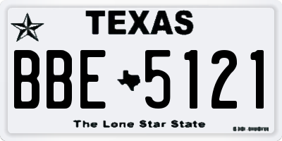 TX license plate BBE5121