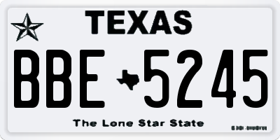 TX license plate BBE5245