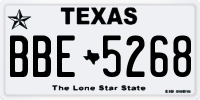 TX license plate BBE5268