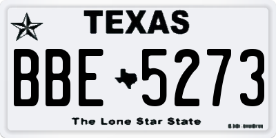TX license plate BBE5273