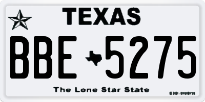 TX license plate BBE5275