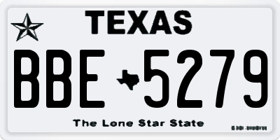 TX license plate BBE5279