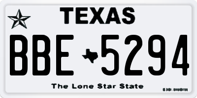 TX license plate BBE5294