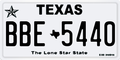 TX license plate BBE5440