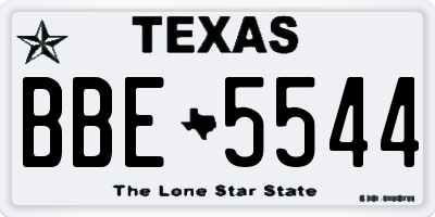 TX license plate BBE5544