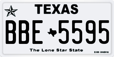 TX license plate BBE5595