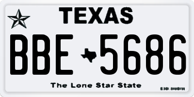 TX license plate BBE5686