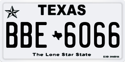 TX license plate BBE6066