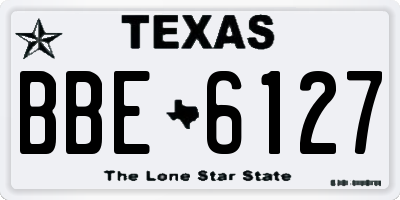 TX license plate BBE6127