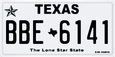 TX license plate BBE6141