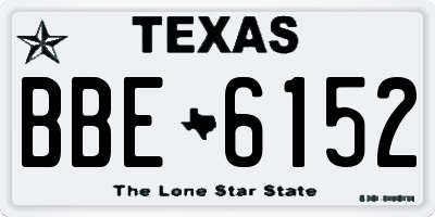 TX license plate BBE6152