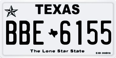 TX license plate BBE6155