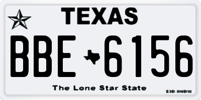 TX license plate BBE6156