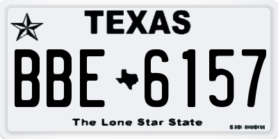 TX license plate BBE6157