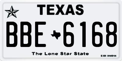 TX license plate BBE6168