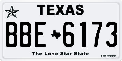 TX license plate BBE6173