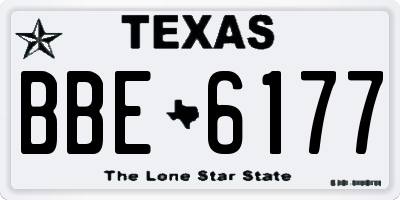 TX license plate BBE6177