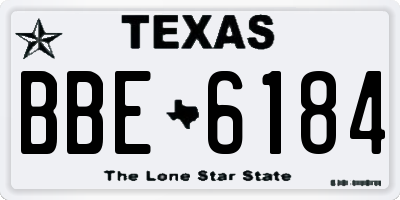 TX license plate BBE6184