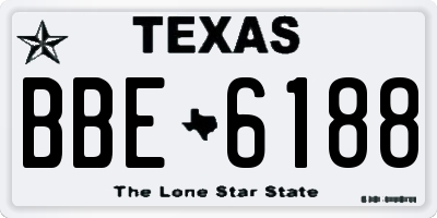 TX license plate BBE6188
